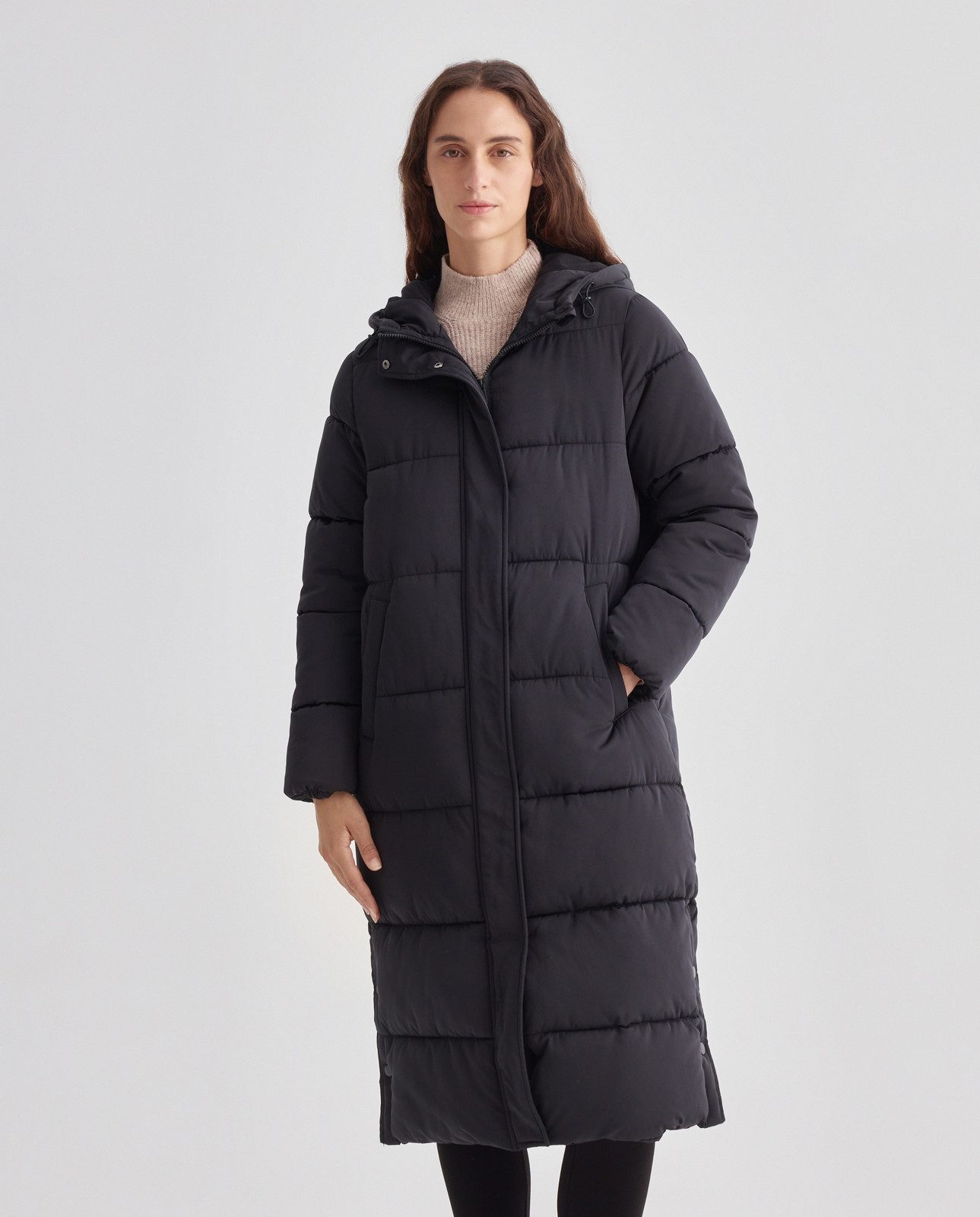 Streamlined Winter Warmth: Longline Puffer and Turtleneck Streamlined Winter Warmth: Longline Puffer and Turtleneck — Winter Family Photo Outfits 2027