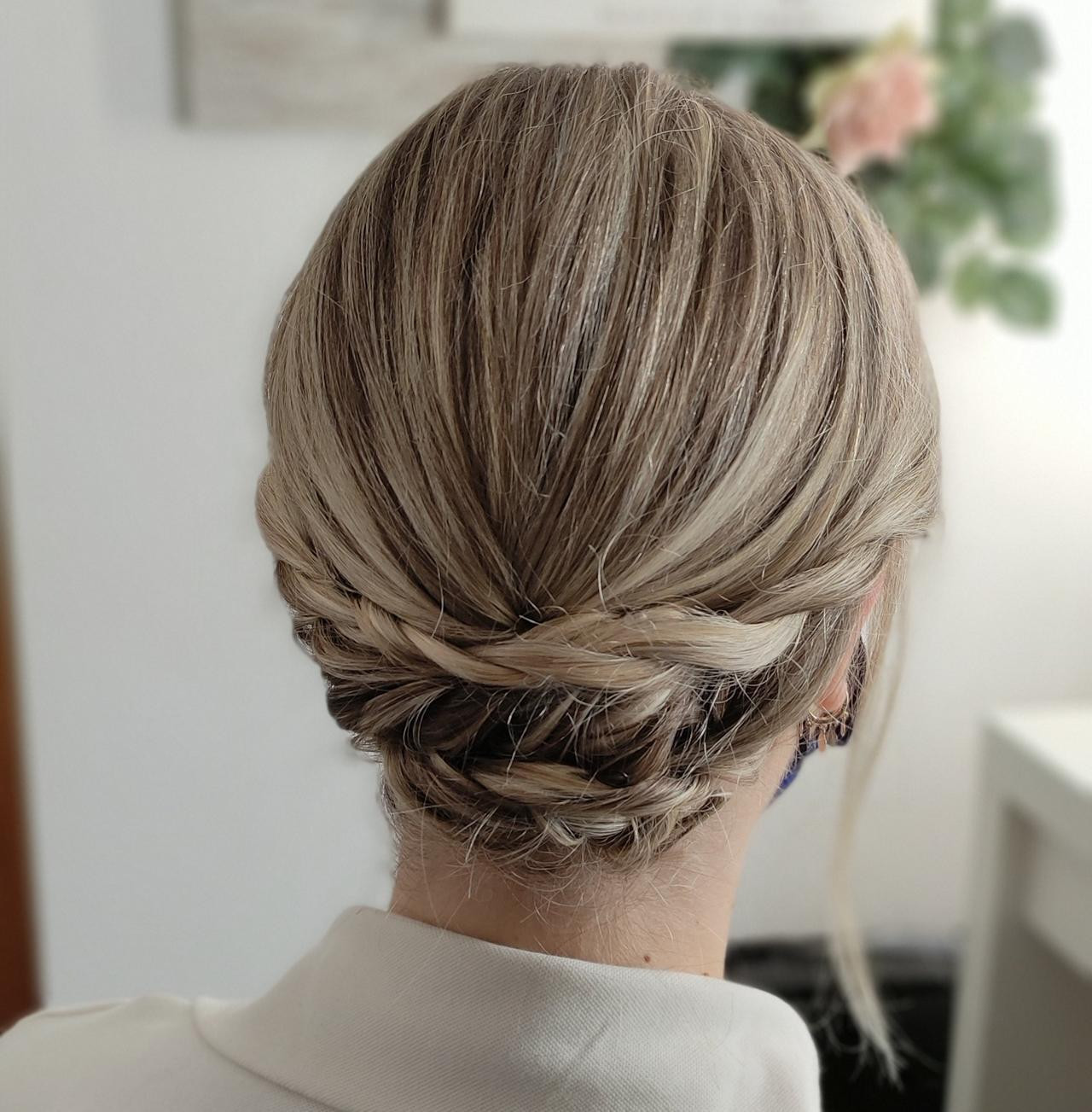 Ash Blonde Low Chignon With Braided Accents — Easy Updos 2027