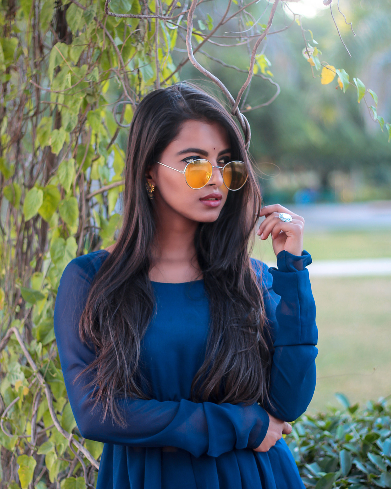 Cobalt Blue Jacquard Blouse with Black Trousers for Smart Casual Workwear Cobalt Blue Jacquard Blouse with Black Trousers for Smart Casual Workwear — Cobalt Blue Outfits 2027