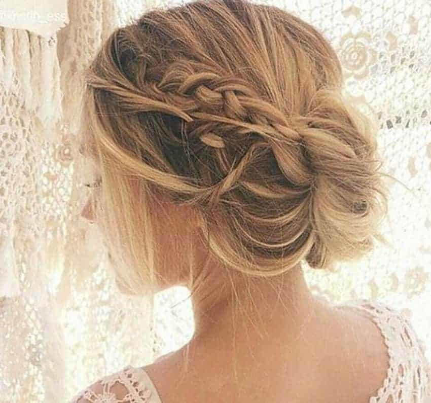 Braided Blonde Updo — Bridesmaid Hairstyles 2027