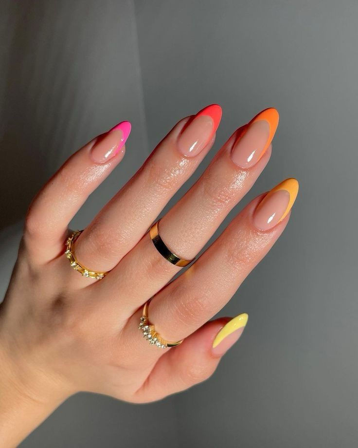 Colored French Tips On All Nails Visual Idea Colored French Tips On All Nails Visual Idea — Summer French Tip Nails 2027