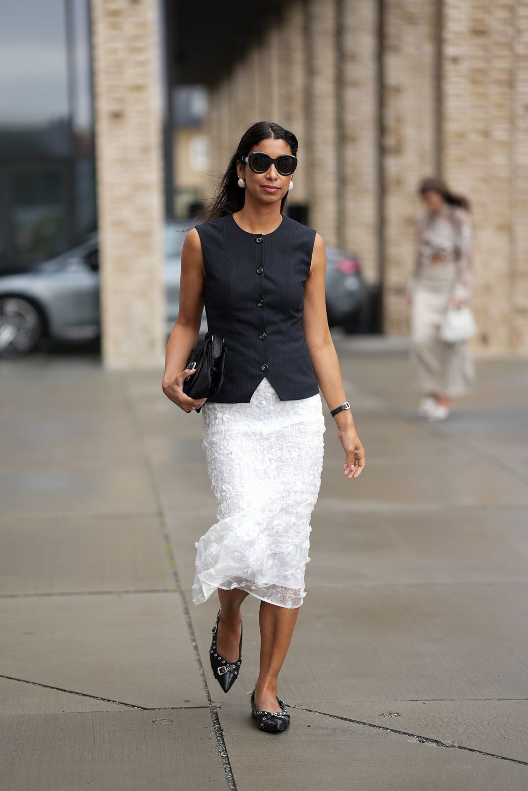 Pinstripe Vest and Lace Skirt for a Smart Casual Combination Pinstripe Vest and Lace Skirt for a Smart Casual Combination — Clean Girl Outfits 2027