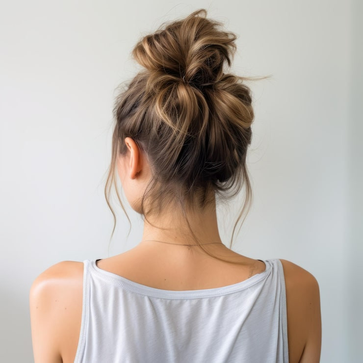 Collarbone Messy Bun With Loose Strands Collarbone Messy Bun With Loose Strands — Messy Bun 2027