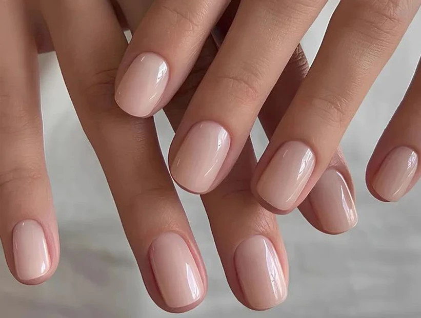 Soft Beige Nude Oval Nails Soft Beige Nude Oval Nails — Mom Nails 2027