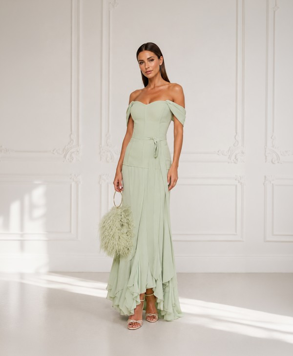Sage Green Chiffon Corset Dress Styling: Styling_Variation Sage Green Chiffon Corset Dress Styling: Styling_Variation — Corset Dress Outfits 2027