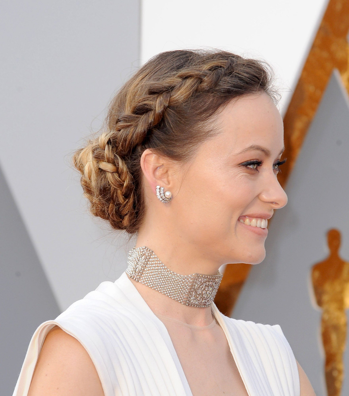 Braided Updo With Floral Pins — Headband Hairstyles 2027