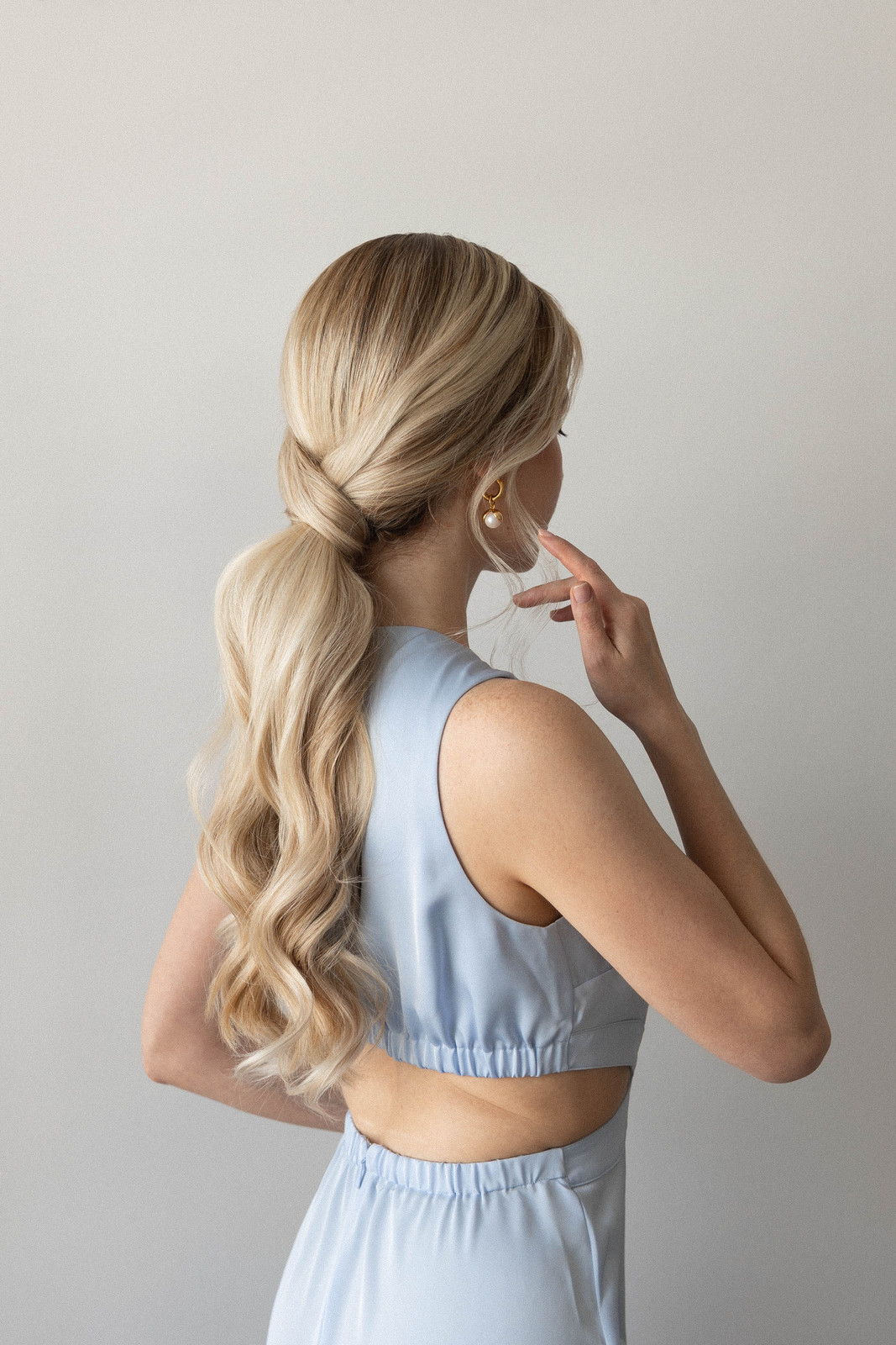 Low Ponytail With Braided Accent Low Ponytail With Braided Accent — Prom Ponytail Hairstyles 2027