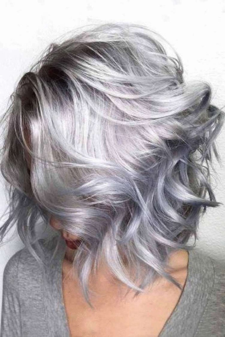 Multi-Tonal Ash Gray Lob — Gray Hair Color 2027