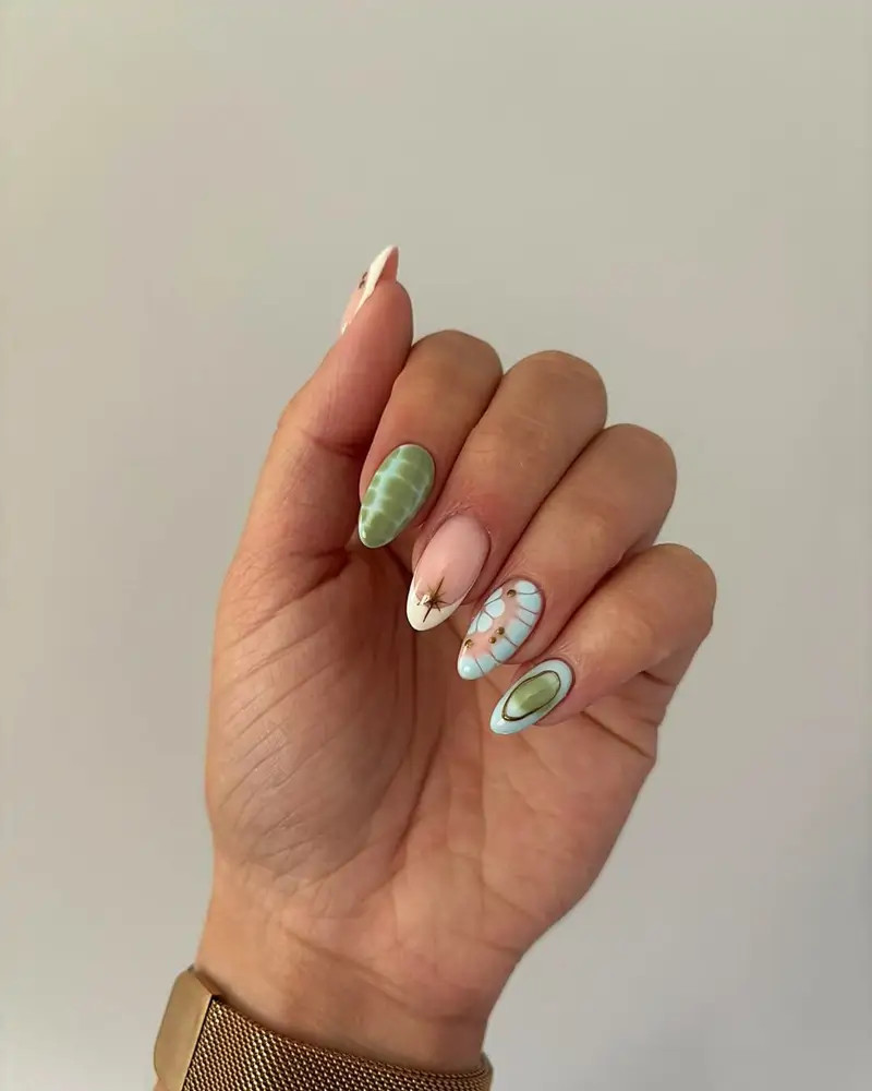 Pastel Swirls on Nude Pastel Swirls on Nude — Hawaii Nails 2027