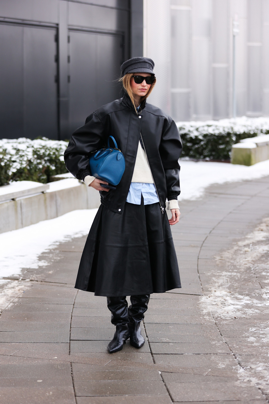 Black Leather Bomber and Midi Skirt for Edgy Scandi Vibes Black Leather Bomber and Midi Skirt for Edgy Scandi Vibes — Scandi Outfits 2027