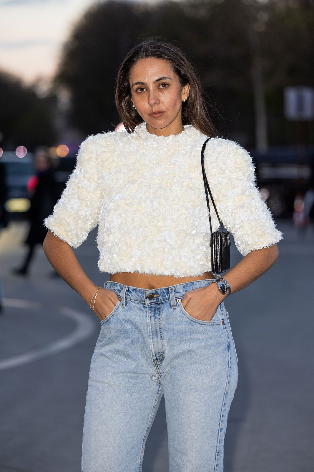 Black Cardigan Over White T-Shirt with Light Wash Straight Leg Jeans Black Cardigan Over White T-Shirt with Light Wash Straight Leg Jeans — Sweater and Jeans Outfits 2027