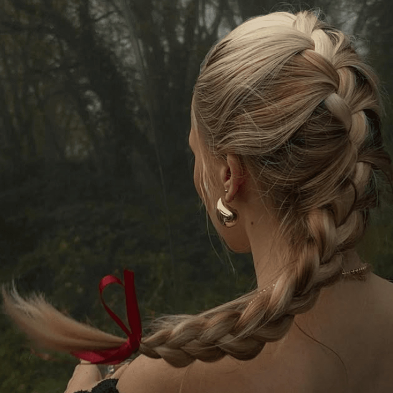 Fishtail Braid With Festive Red Ribbon Fishtail Braid With Festive Red Ribbon — Christmas Braids 2026