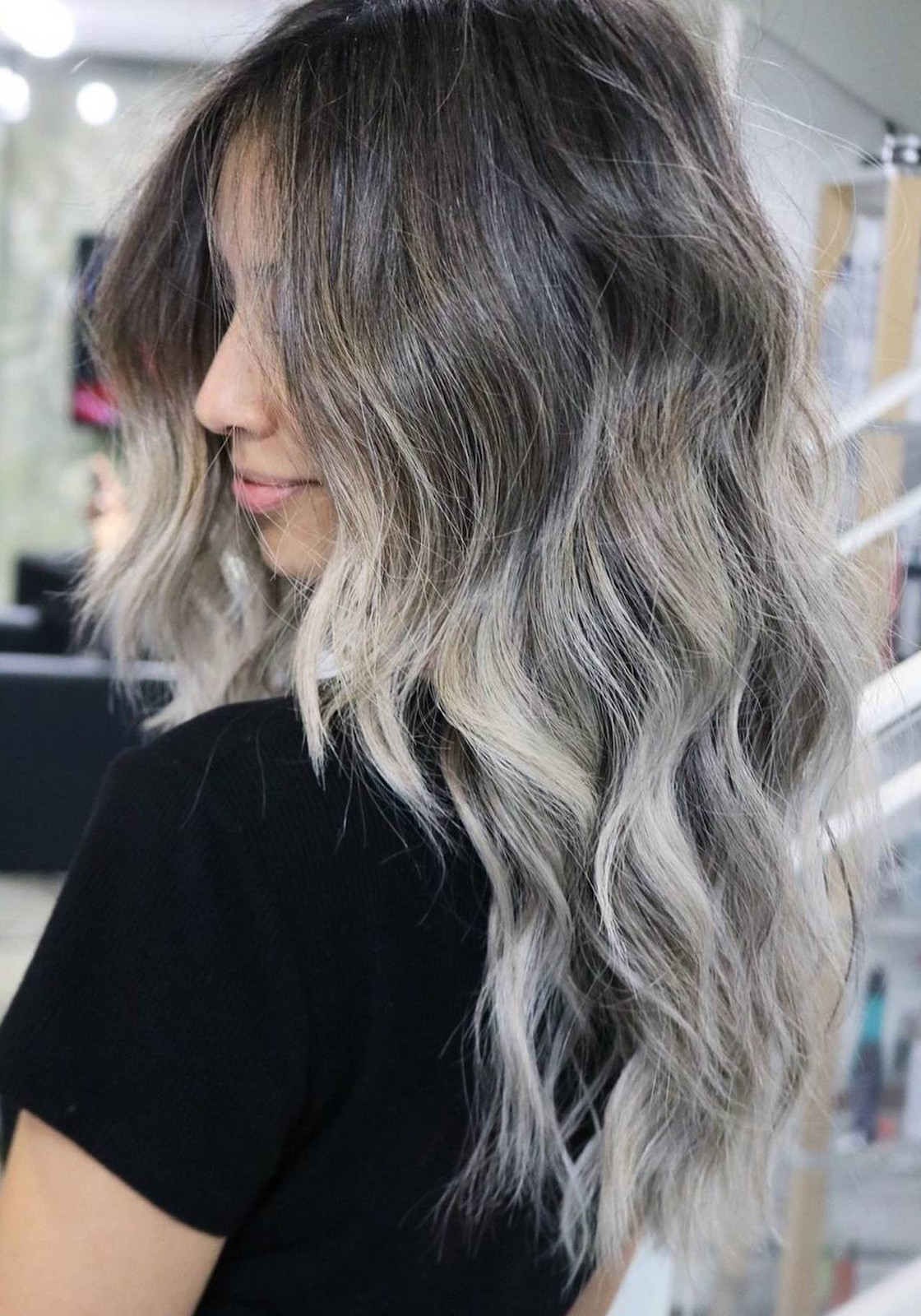 Lob Visual Idea — Gray Hair Color 2027