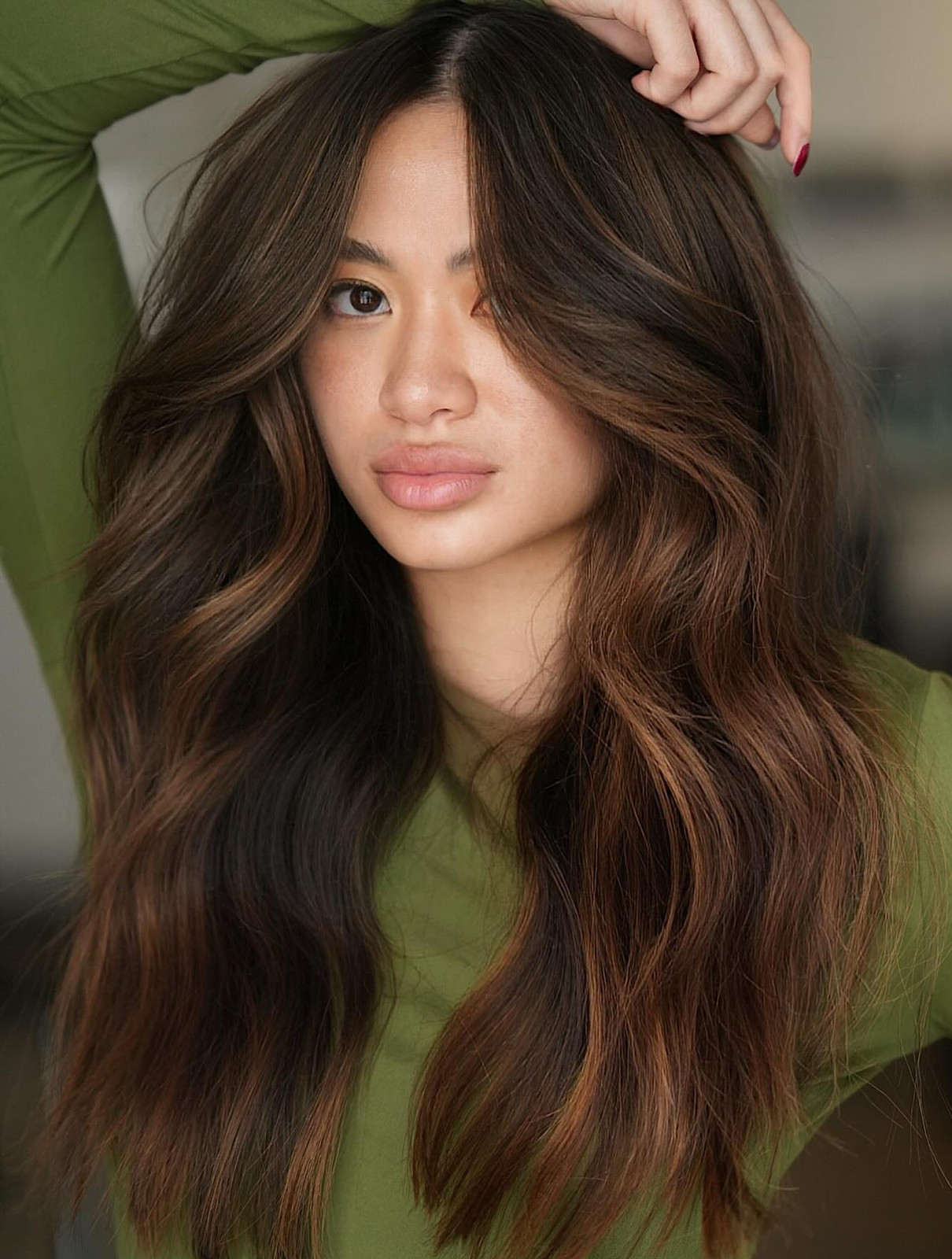 Loose Waves Visual Idea — Caramel Brunette 2027