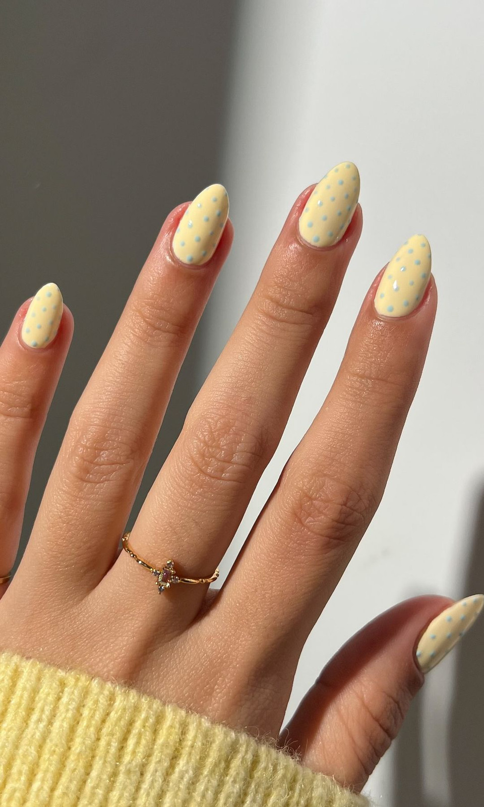 Light Blue Polka Dots Visual Idea Light Blue Polka Dots Visual Idea — Pastel Nails 2027