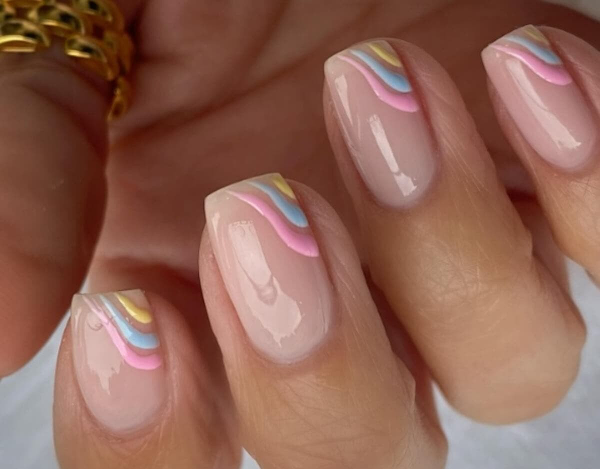 Pastel French Tips On All Nails Visual Idea Pastel French Tips On All Nails Visual Idea — Pastel Nails 2027 for Pale Skin
