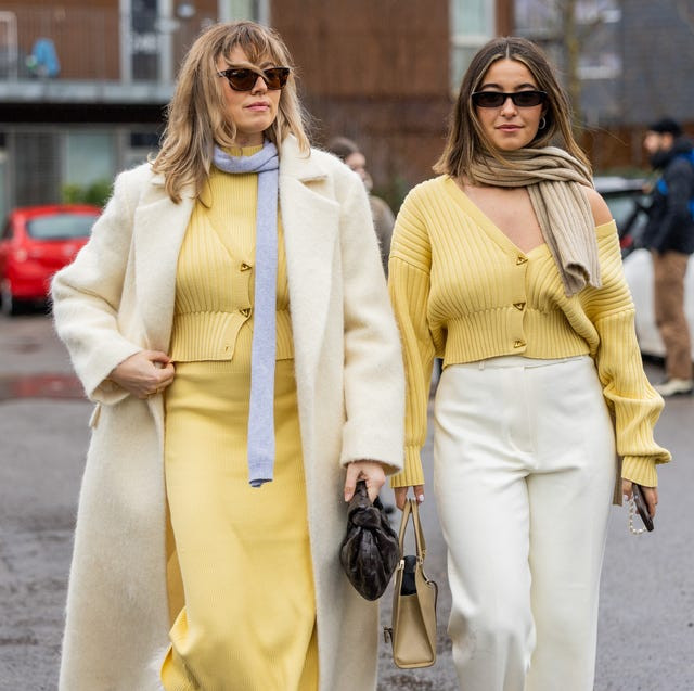 Monochromatic Cream and Beige with Light Blue Scarf — Vanilla Girl Outfits 2027