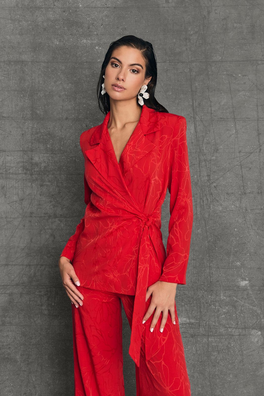 Not Visible Statement Red Patterned Suit for Business or Evening Not Visible Statement Red Patterned Suit for Business or Evening — Red Outfits 2027