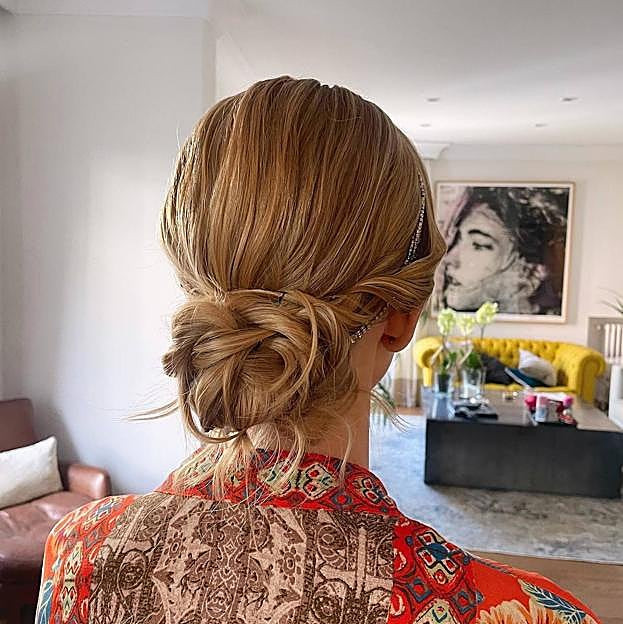 Braided Updo With Pearl Pins — Wedding Guest Updos 2027