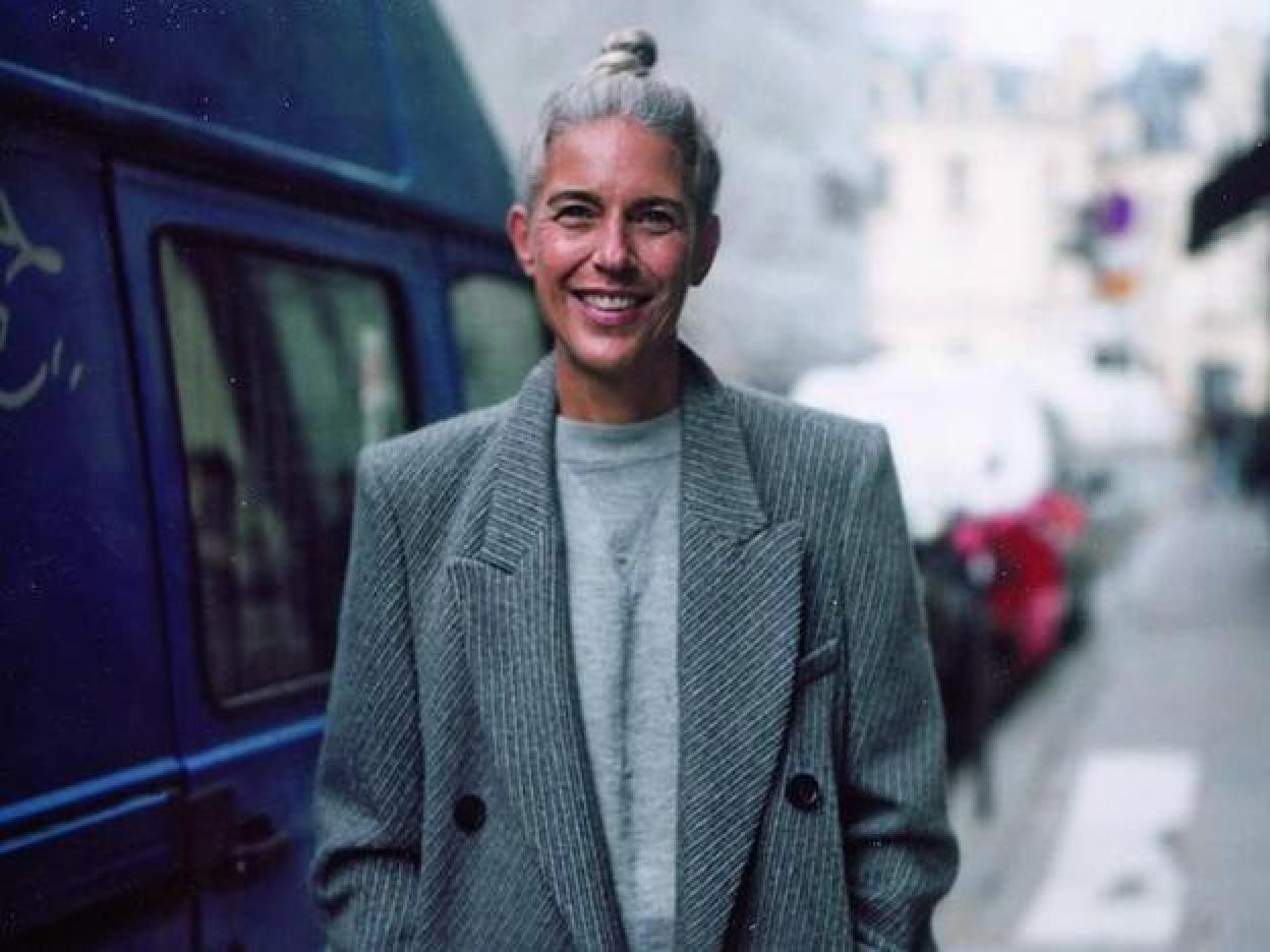Grey Pinstripe Blazer and Turtleneck for a Chic Interview Grey Pinstripe Blazer and Turtleneck for a Chic Interview — Winter Interview Outfits 2027