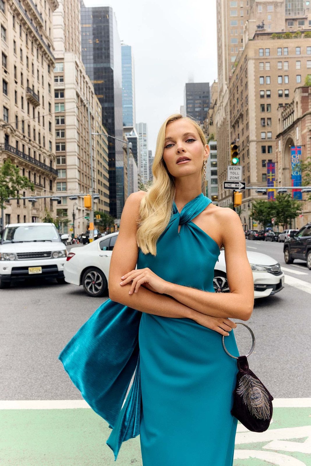 Statement Teal Gown with One-Shoulder Design Statement Teal Gown with One-Shoulder Design — Rich Mom Outfits 2027