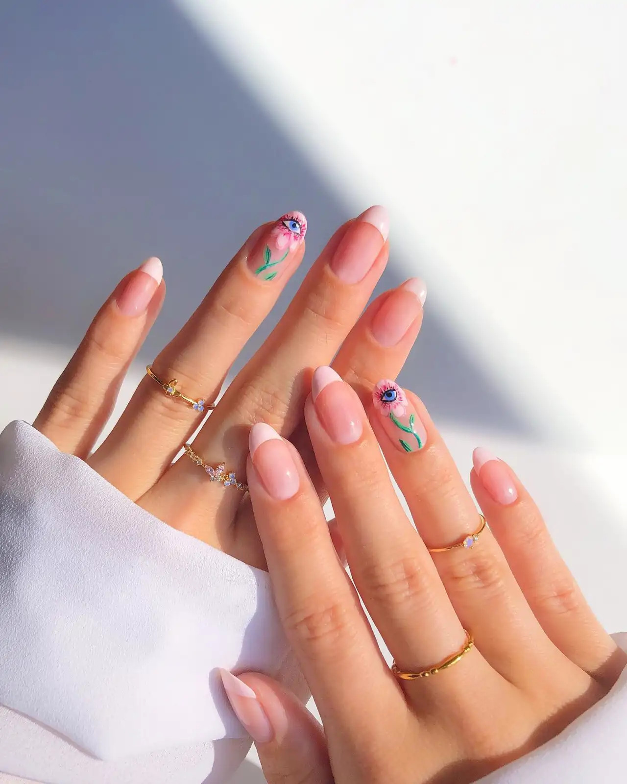 Detailed Floral Painting Visual Idea Detailed Floral Painting Visual Idea — Floral Acrylic Nails 2027
