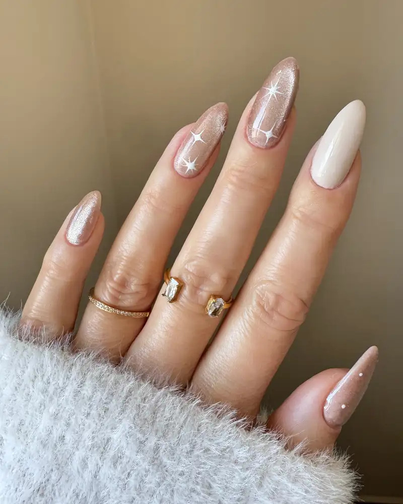 Shimmer Glossy Visual Idea Shimmer Glossy Visual Idea — Bridesmaid Nails 2027