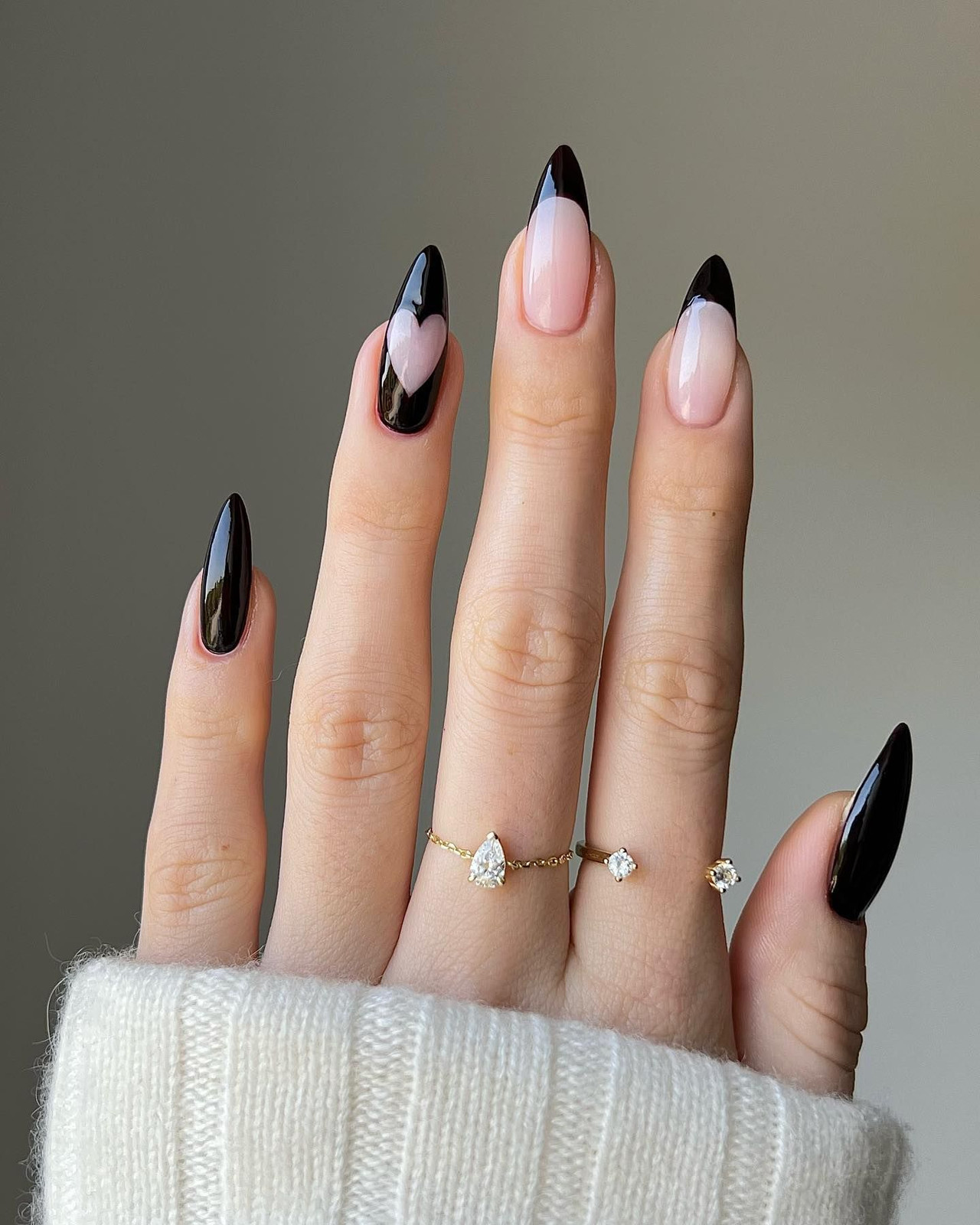 Black Sheer Pink Visual Idea — Prom Almond Nails 2027