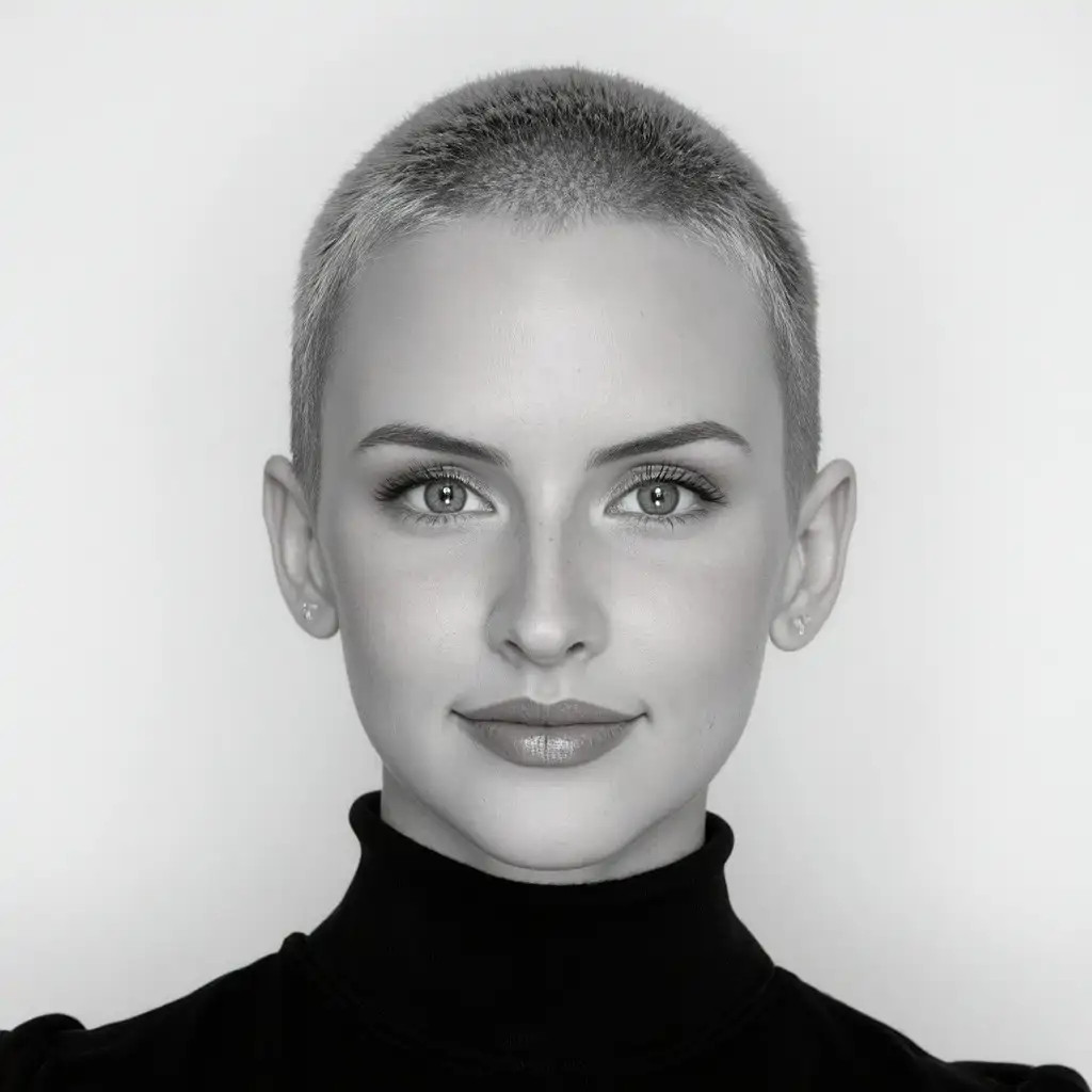 Light Blonde Buzz With Middle Part Light Blonde Buzz With Middle Part — Blonde Buzz Cut 2027