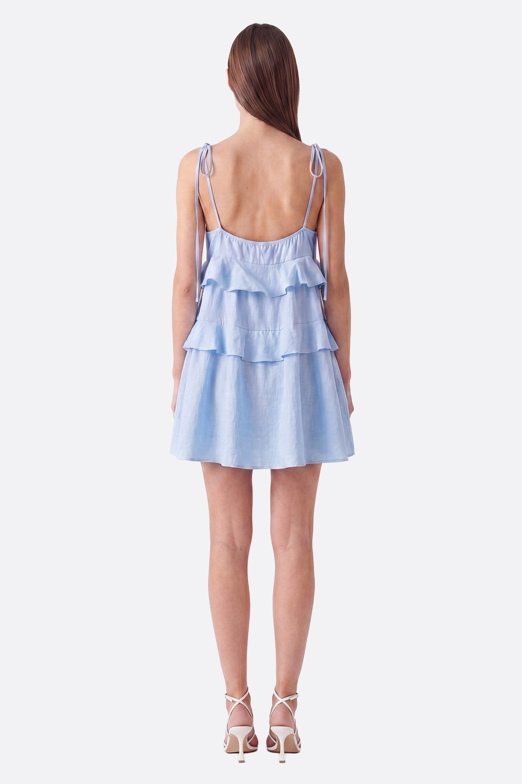 Tiered Sky Blue Ruffle Dress for Daywear Tiered Sky Blue Ruffle Dress for Daywear — Sky Blue Outfits 2027