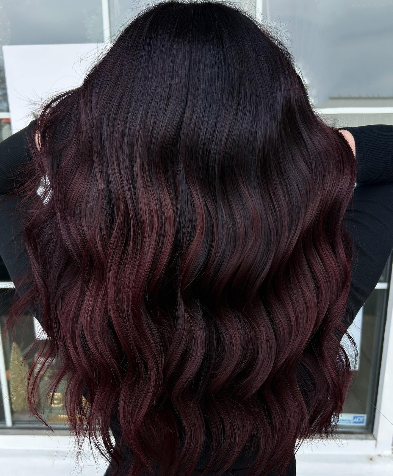 Dark Base With Mahogany Balayage Mahogany Balayage Mid-Back Waves Dark Base With Mahogany Balayage Mahogany Balayage Mid-Back Waves — Mahogany Hair 2027