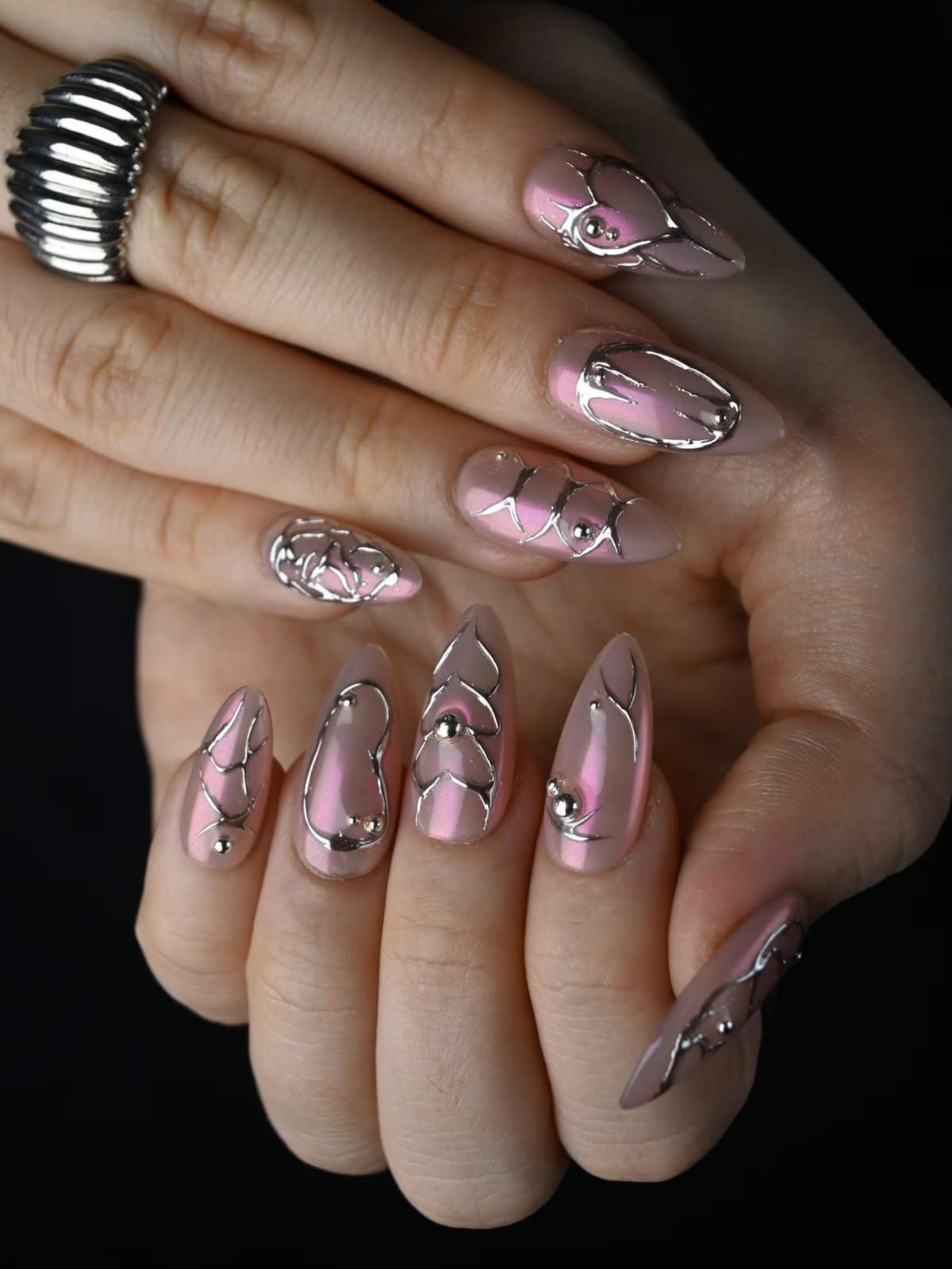 Glossy With Iridescent Shimmer Visual Idea Glossy With Iridescent Shimmer Visual Idea — Y2K Nails 2027