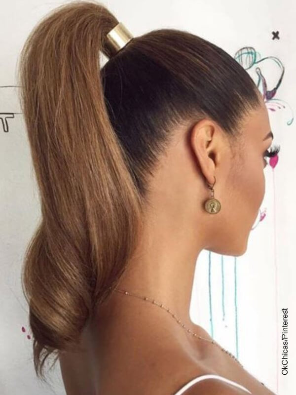 High Ponytail With Metallic Accessory High Ponytail With Metallic Accessory — Prom Ponytail Hairstyles 2027
