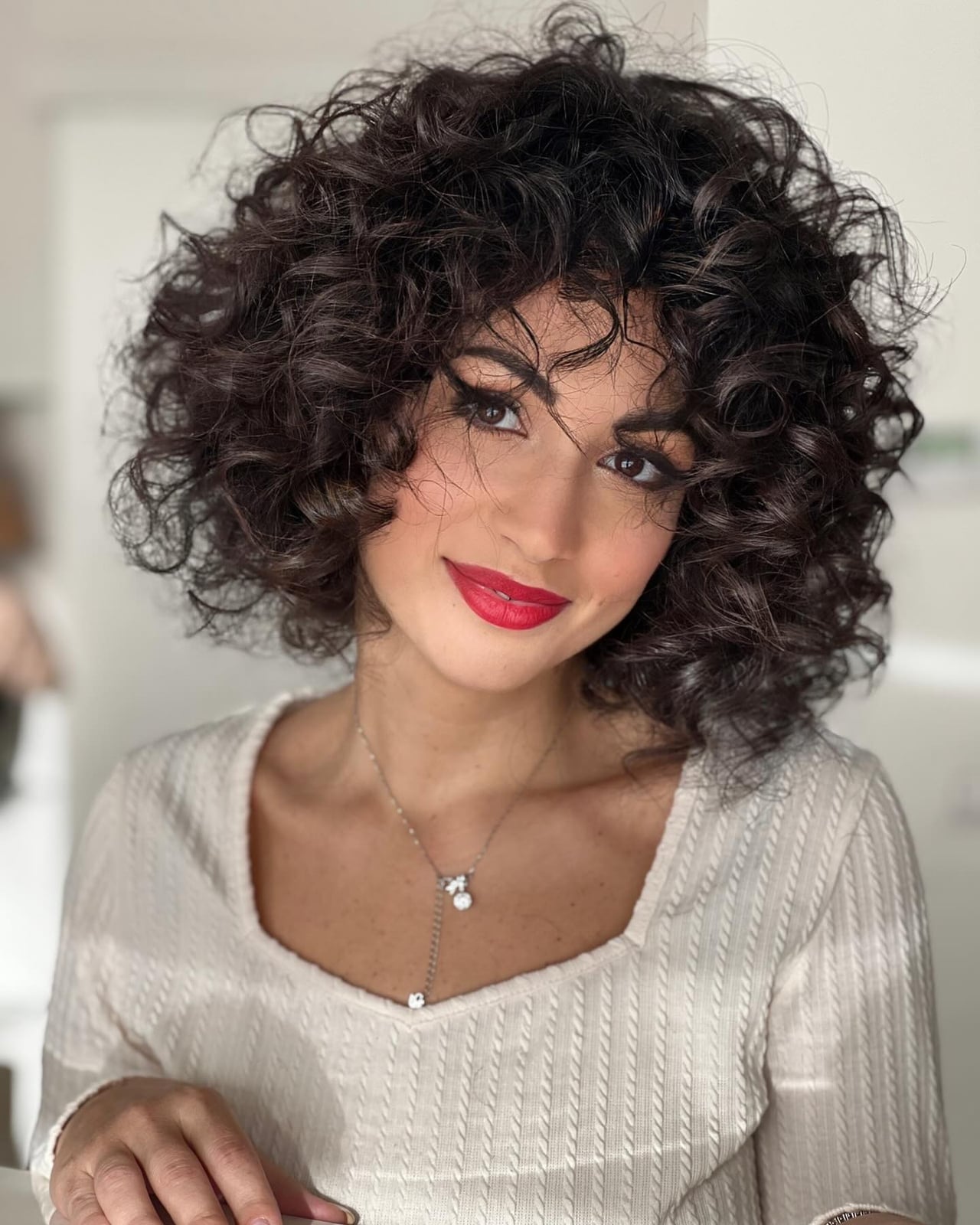 Collarbone Layered Bob With Auburn Undertones Collarbone Layered Bob With Auburn Undertones — 3B Curly Hairstyles 2027