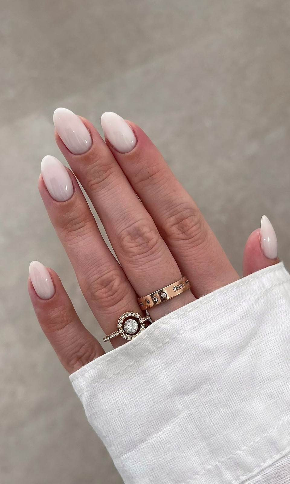 Pale Milky Pink Opaque Glossy Almond Pale Milky Pink Opaque Glossy Almond — Nails 2027 for Fair Skin
