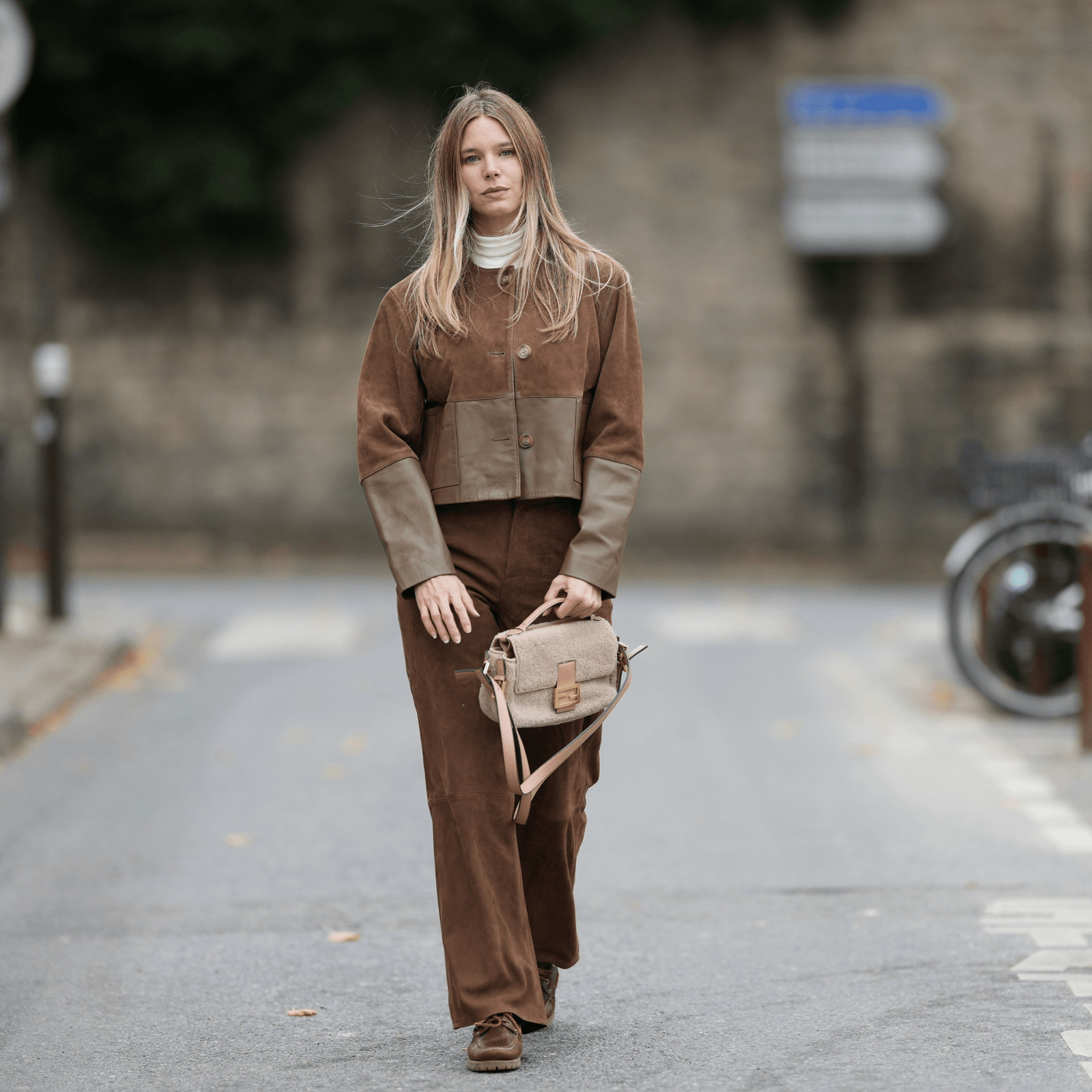 Cropped Suede Jacket with Wide-Leg Trousers for a Modern Vibe Cropped Suede Jacket with Wide-Leg Trousers for a Modern Vibe — Winter Outfits 2027 for School
