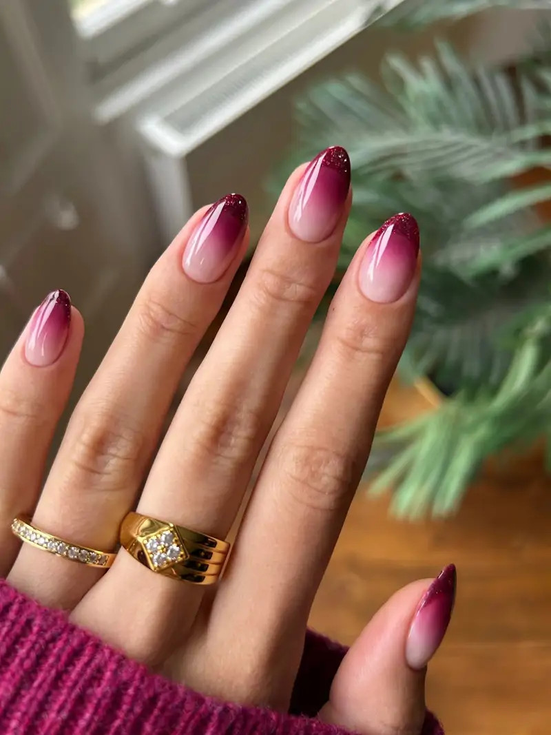 Glitter Ombre On Tips Visual Idea Glitter Ombre On Tips Visual Idea — Nail Extensions 2027