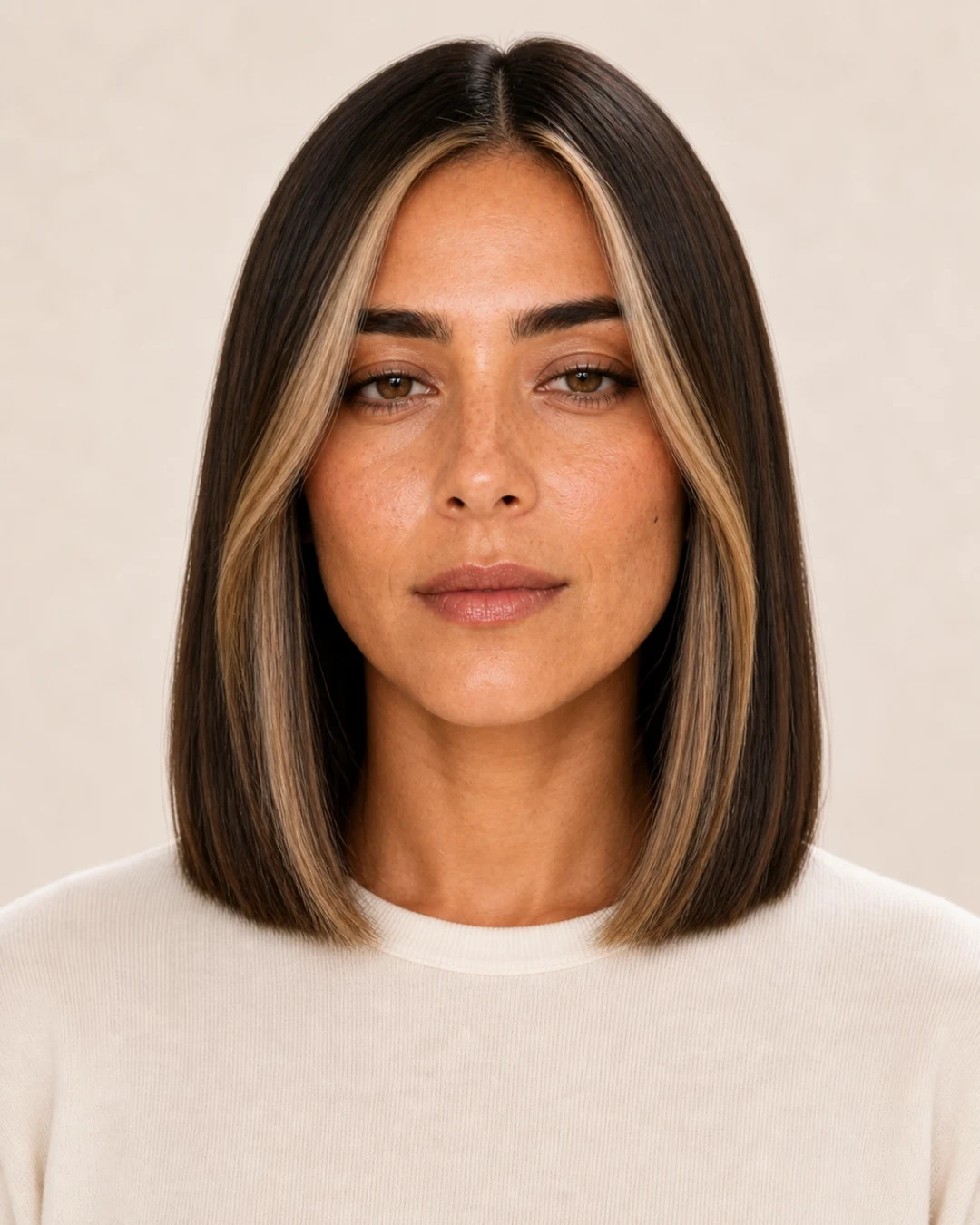 No Bangs Dark Brown Bob With Cherry Cola Money Piece No Bangs Dark Brown Bob With Cherry Cola Money Piece — Money Piece Bob 2027