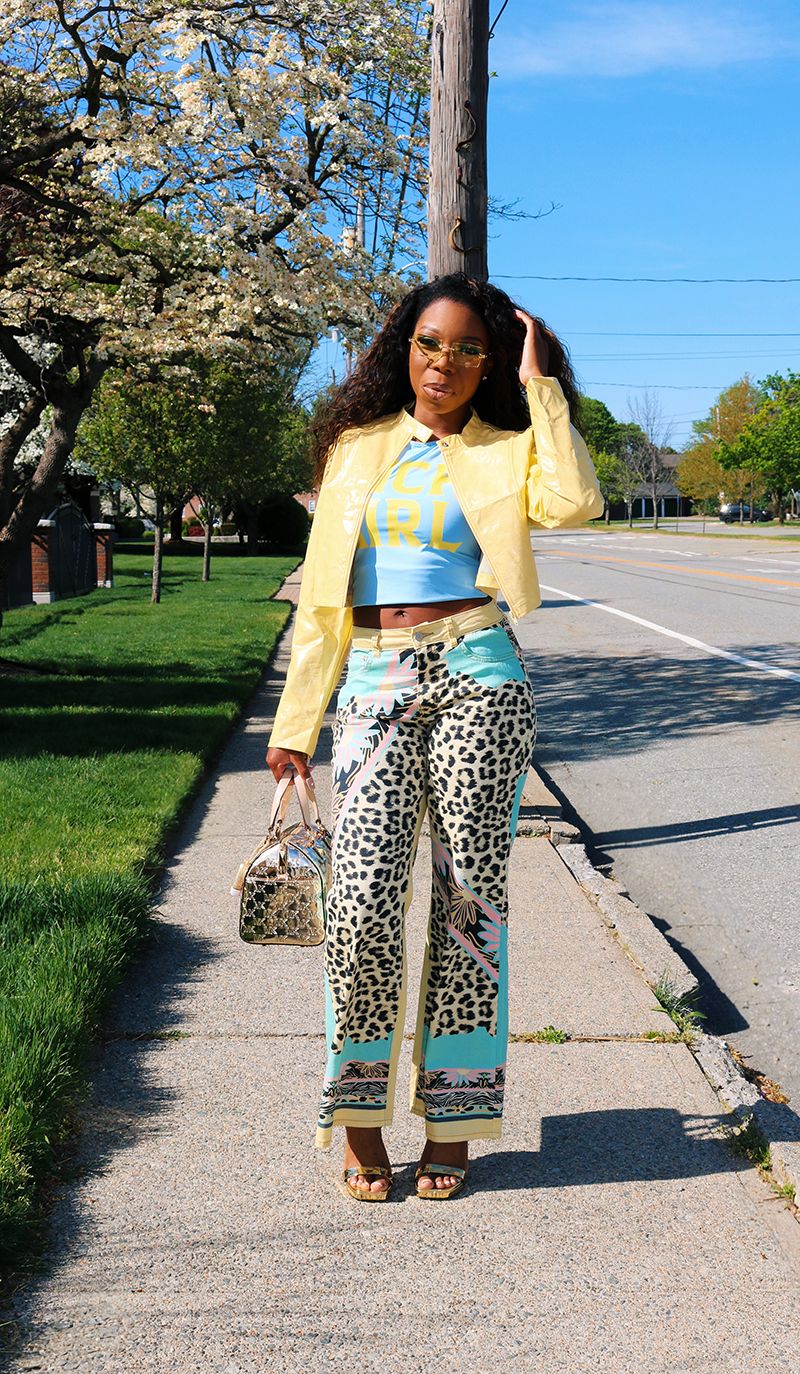 Leopard Print Pants and Patent Jacket: Y2K Baddie Statement Leopard Print Pants and Patent Jacket: Y2K Baddie Statement — Baddie Outfits 2027