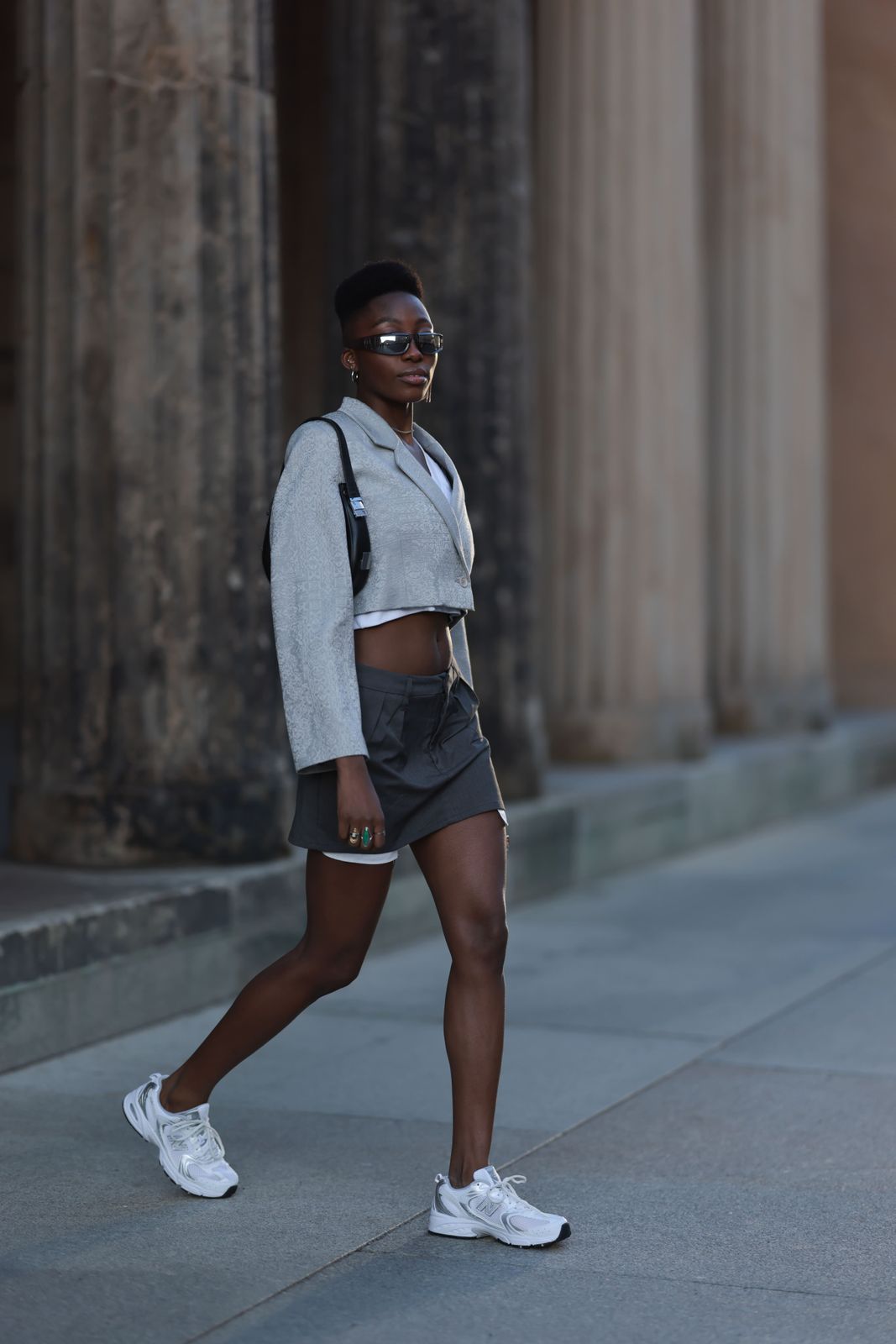 Cropped Sweatshirt and Mini Shorts Cropped Sweatshirt and Mini Shorts — New Balance Outfits 2027