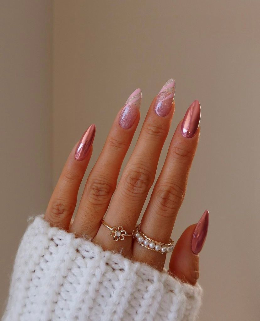 Metallic Glitter Visual Idea Metallic Glitter Visual Idea — Pink Nails 2027