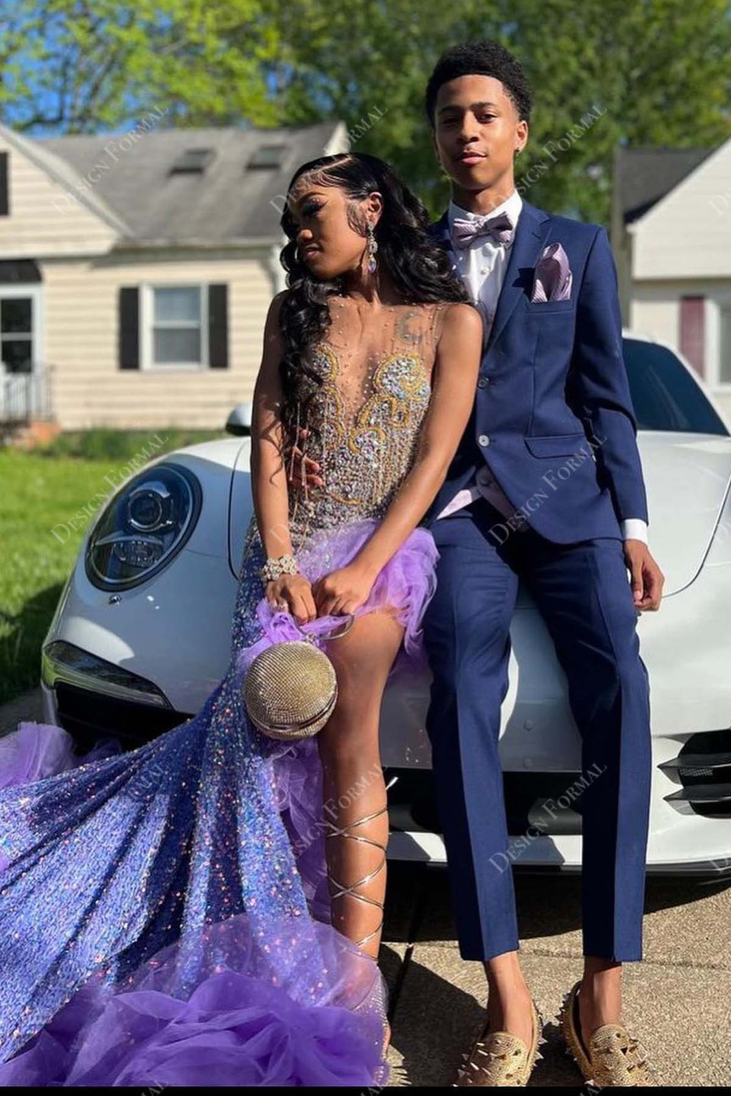 Sequined Mini Dress and Navy Suit: A Dazzling Prom Combination Sequined Mini Dress and Navy Suit: A Dazzling Prom Combination — Prom Couple Outfits 2027