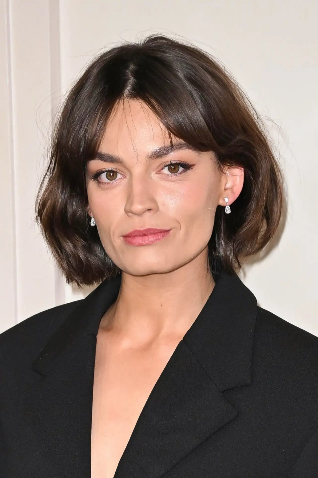 Chin Bob With Prominent Curtain Bangs Chin Bob With Prominent Curtain Bangs — Modern Bob 2027