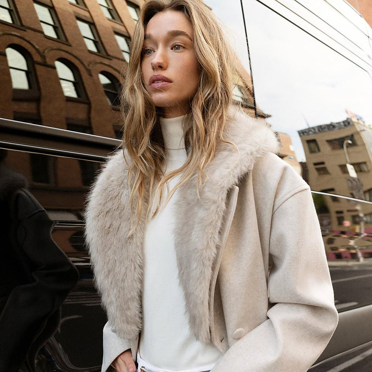 Wool Blend Faux Fur Outfit Idea — Winter Everyday Outfits 2027