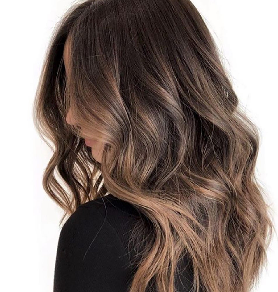 Mid-Back Dark Brown With Warm Blonde — Low Maintenance Hair Color 2027