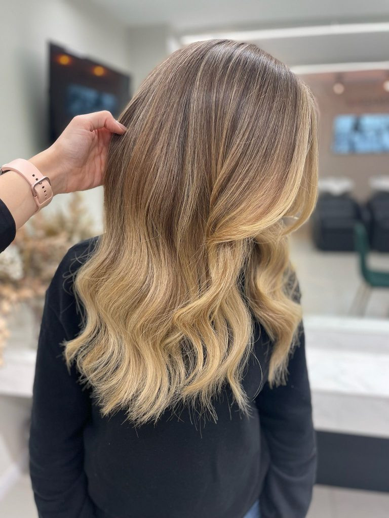 Mid Back Ash Blonde Creamy Curls Mid Back Ash Blonde Creamy Curls — Balayage on Medium Hair 2027