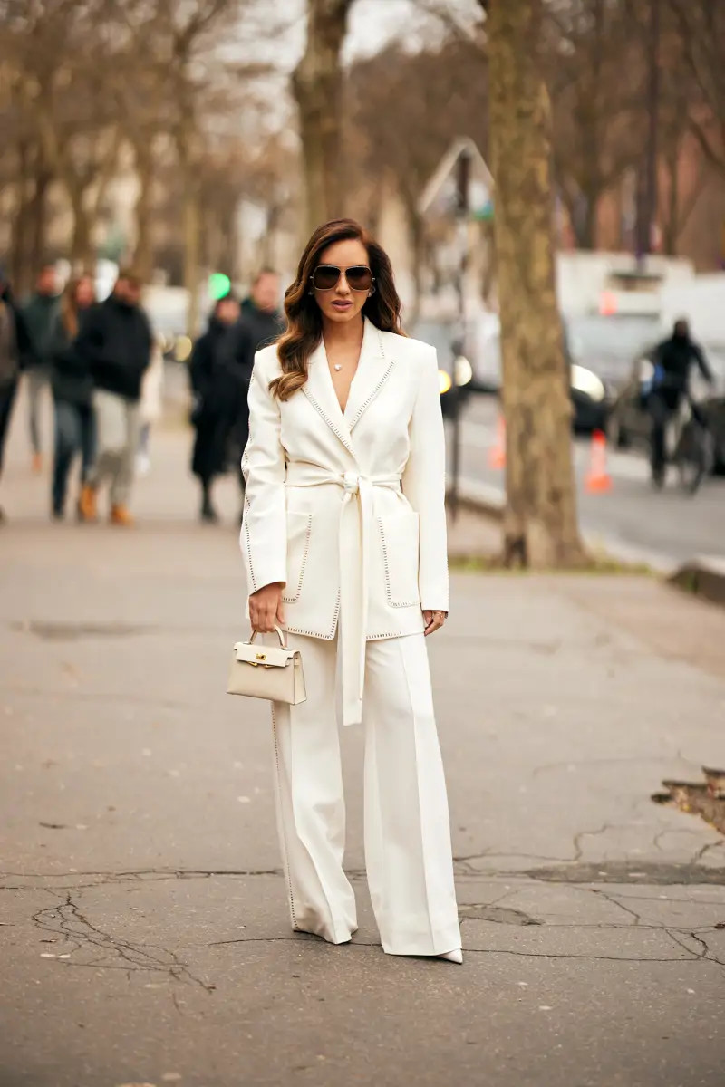Chic White Blazer and Trouser Set for a Contemporary Church Event Chic White Blazer and Trouser Set for a Contemporary Church Event — Church Dresses 2027