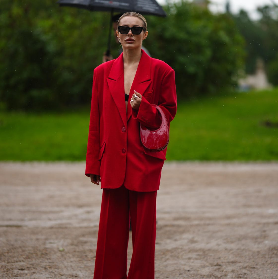 Bold Statement: Bright Red Oversized Blazer Set Bold Statement: Bright Red Oversized Blazer Set — Spring Outfits 2027 with Blazer