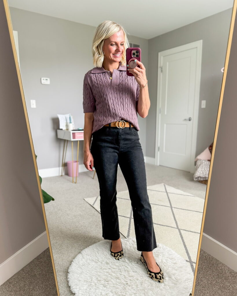 Tan Block Heel Sandals Outfit Idea — Teacher Outfits 2027