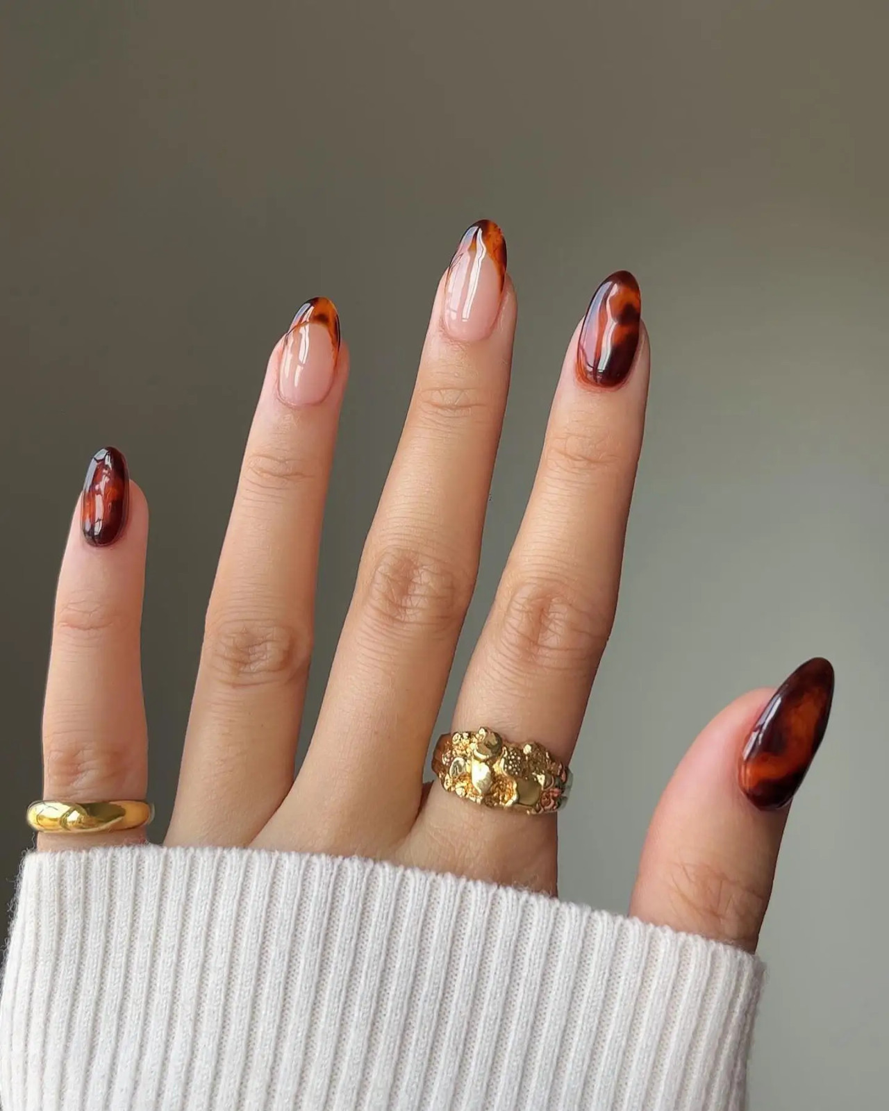 Tortoiseshell Pattern On Tips Visual Idea — Girls Night Nails 2027